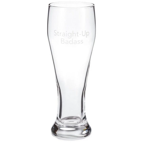 Hallmark Straight-Up Badass Pilsner Glass 3 Hallmark Straight-Up Badass Pilsner Glass