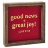 Hallmark DaySpring Candace Cameron Bure Good News Great Joy Wood Quote Sign, 7x7 -Quality Home Store 0001CBJ2008