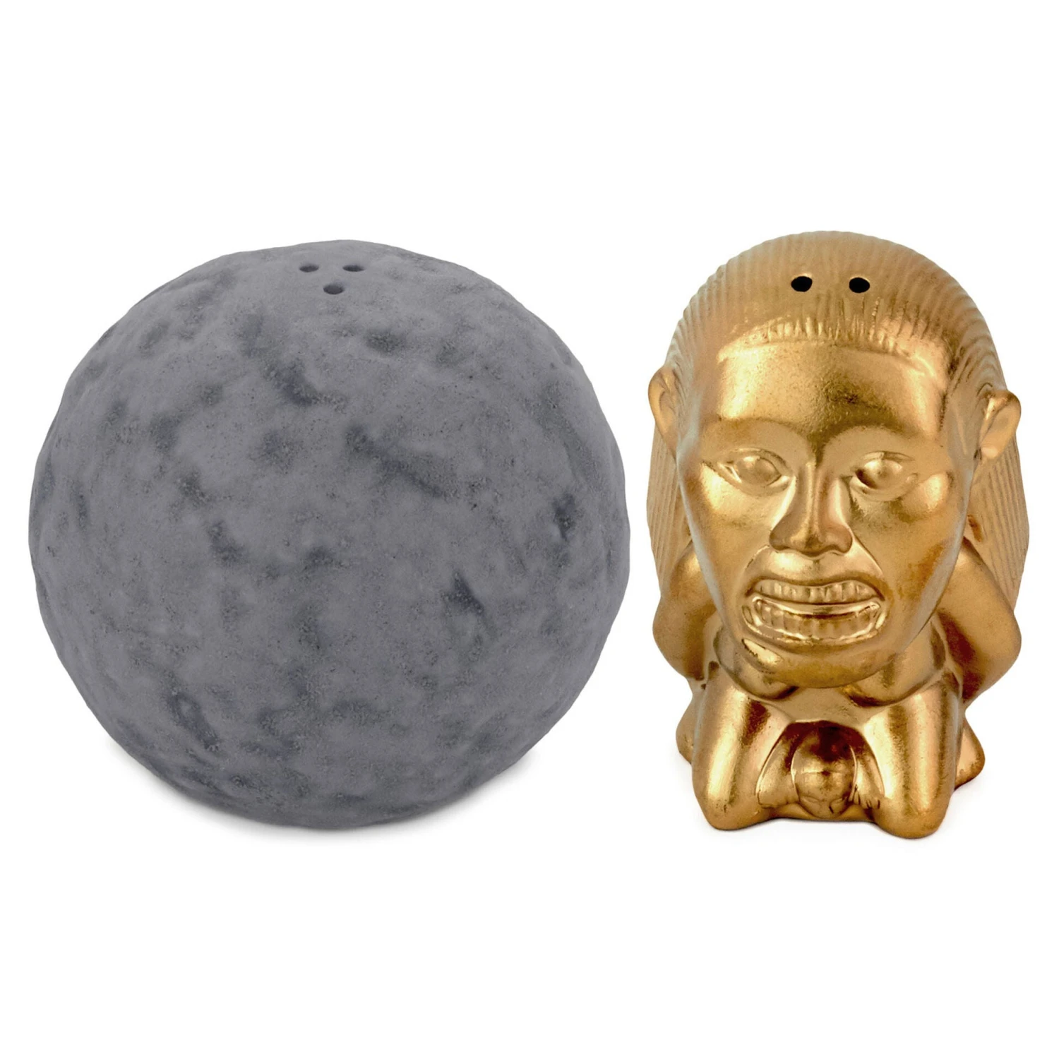 Hallmark Indiana Jones™ Boulder And Idol Salt And Pepper Shakers, Set Of 2 2 Hallmark Indiana Jones™ Boulder And Idol Salt And Pepper Shakers, Set Of 2