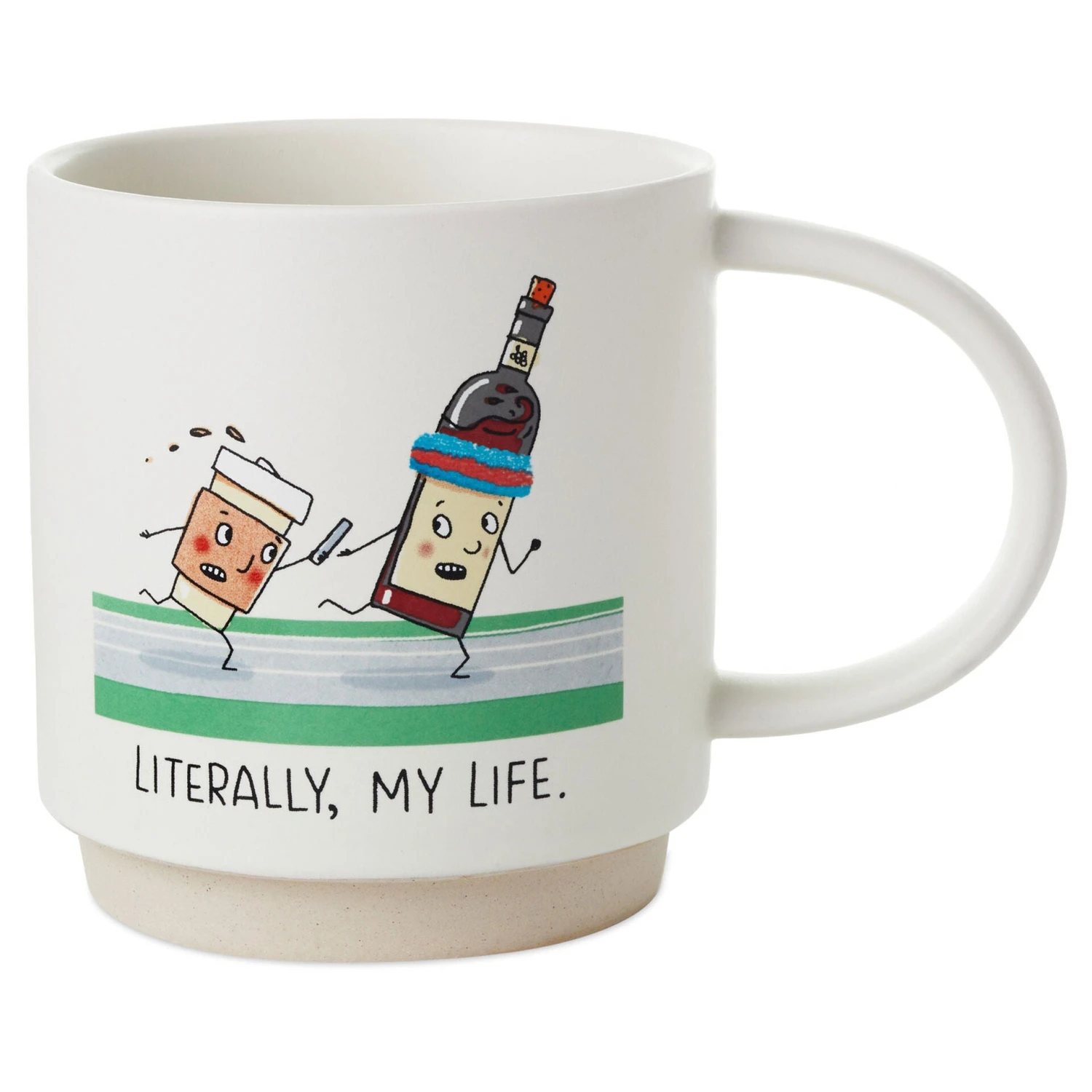 Hallmark Coffee And Wine Relay Funny Mug, 16 Oz. 3 Hallmark Coffee And Wine Relay Funny Mug, 16 Oz.