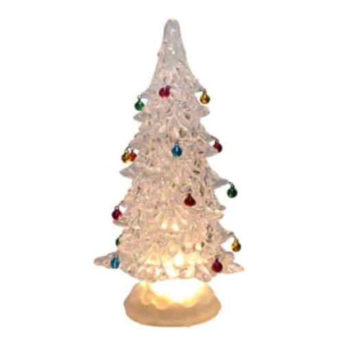 10.625" LED Glitter Tree With Jingle Bells 3 10.625" LED Glitter Tree With Jingle Bells