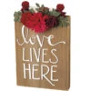 Block Sign - Love Lives Here -Quality Home Store 101712
