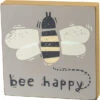 Block Sign - Bee Happy 1 Block Sign - Bee Happy -Quality Home Store 102581
