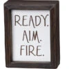 Toilet Box Sign Ready Aim Fire -Quality Home Store 104749