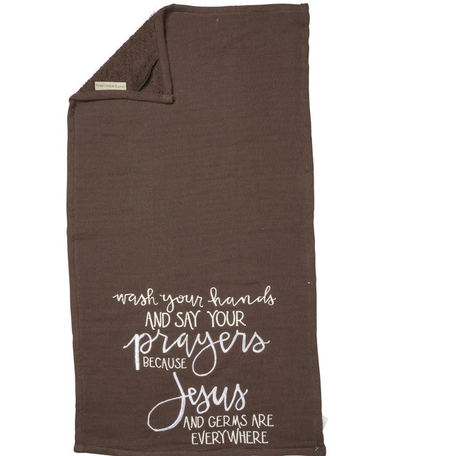 Hand Towel - Jesus And Germs Are Everywhere 3 Hand Towel - Jesus And Germs Are Everywhere