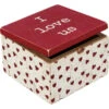 Red Hinged Wood Box I Love Us -Quality Home Store 108832