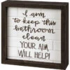 Toilet Box Sign I Aim To Keep This Bathroom Clean Your Aim Will Help! 2 Toilet Box Sign I Aim To Keep This Bathroom Clean Your Aim Will Help! -Quality Home Store 109995