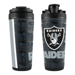 WinCraft LAS VEGAS RAIDERS BLACK 26OZ 4D STAINLESS STEEL ICE SHAKER