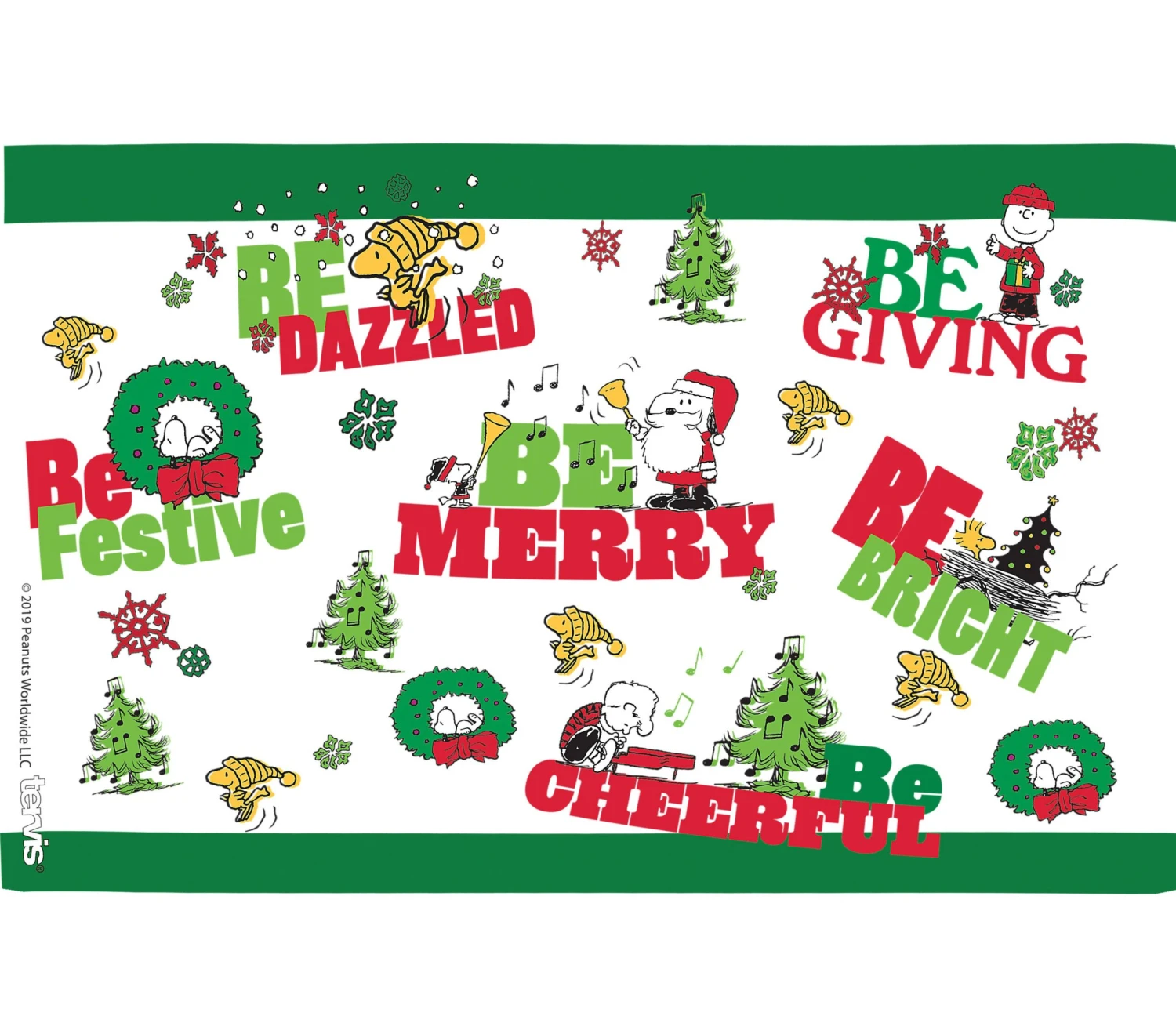 Christmas Peanuts™ Snoopy And Friends Be Merry, Be Festive, Be Bright, Be Cheerful, Be Dazzled, Be Giving 16 Oz. Tervis Tumbler With Lid 4 Christmas Peanuts™ Snoopy And Friends Be Merry, Be Festive, Be Bright, Be Cheerful, Be Dazzled, Be Giving 16 Oz. Tervis Tumbler With Lid - Image 2