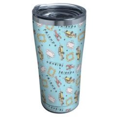 Tervis Friends All Over Pattern 20 Oz. Blue Stainless Steel Insulated Tumbler With Slider Lid