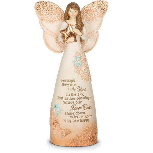 Stars In The Sky Sympathy Angel Figurine With Butterfly 7" 3 Stars In The Sky Sympathy Angel Figurine With Butterfly 7"