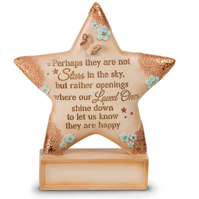 Stars In The Sky Sympathy Standing Star Shaped Plaque 4.5" 3 Stars In The Sky Sympathy Standing Star Shaped Plaque 4.5"