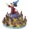Disney Showcase Fantasia "Dream A Fantastic Dream" Mickey The Sorcerer With Dancing Brooms Rotating Musical Plays Sorcerer's Apprentice -Quality Home Store 202706