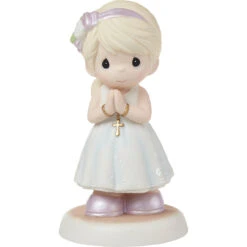 Precious Moments Blessings On Your First Communion Standing Blonde Girl Porcelain Figurine