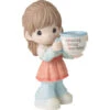 Precious Moments Brunette Girl Holding Mug With MOM Acronym Figurine -Quality Home Store 223007E