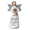 5" Angel Figurine With Purple Flower Pot Friends Are Quiet Angels Who Lift Us Up -Quality Home Store 231 13641