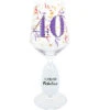 40 Birthday Wine Glass With Gemstone 17 Oz. -Quality Home Store 24432
