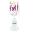60 Birthday Wine Glass With Gemstone 17 Oz. -Quality Home Store 24434