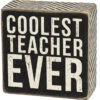 Wood Sign - Coolest Teacher Ever 2 Wood Sign - Coolest Teacher Ever -Quality Home Store 28506