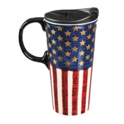 Liberty American Flag 17 Oz. Travel Cup With Lid And Box
