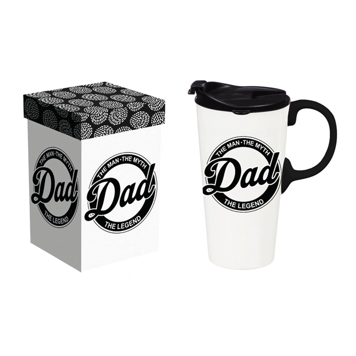 The Man The Myth The Legend Ceramic Perfect Travel Cup, 17 Oz., With Box 3 The Man The Myth The Legend Ceramic Perfect Travel Cup, 17 Oz., With Box