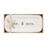 Mud Pie Mr. & Mrs. Hostess Set Ceramic Tray With Spreader -Quality Home Store 40700375