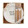 Mr. & Mrs. Cake Plate And Forks For Two Set -Quality Home Store 41100057