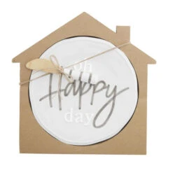 Oh Happy Day Cheese Plate With Spreader Set