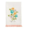 Mud Pie Happy Vibes Floral Embroidered Towel 2 Mud Pie Happy Vibes Floral Embroidered Towel -Quality Home Store 41500200 H