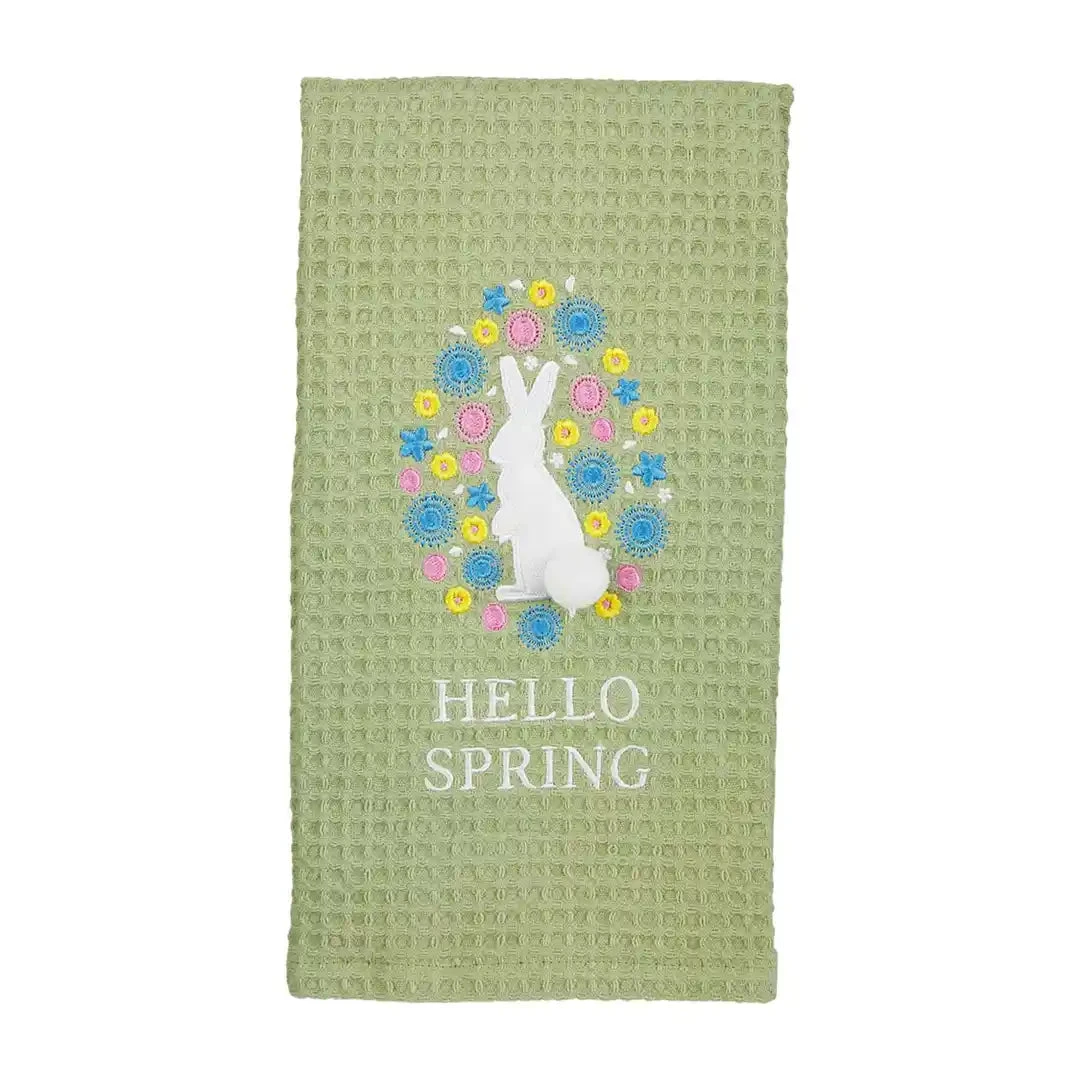Hello Spring Bunny Hand Towel 3 Hello Spring Bunny Hand Towel