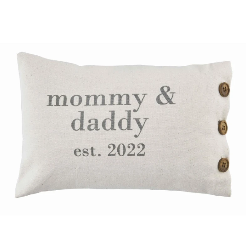 New Parents Mommy & Daddy Est. 2022 Rectangular Pillow 3 New Parents Mommy & Daddy Est. 2022 Rectangular Pillow
