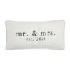 Mr. & Mrs. Est. 2024 Lumbar Cotton Pillow 22"x11" -Quality Home Store 41601004 2