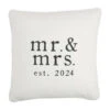 Mr. & Mrs. Est. 2024 Lumbar Square Cotton Pillow 16"x16" -Quality Home Store 41601004 3