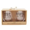 Est. 2022 Mr. & Mrs. Stemless Wine Glasses Set -Quality Home Store 44600078