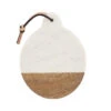 Mini Circular Marble & Wood Cheese Serving Board -Quality Home Store 47500184 C