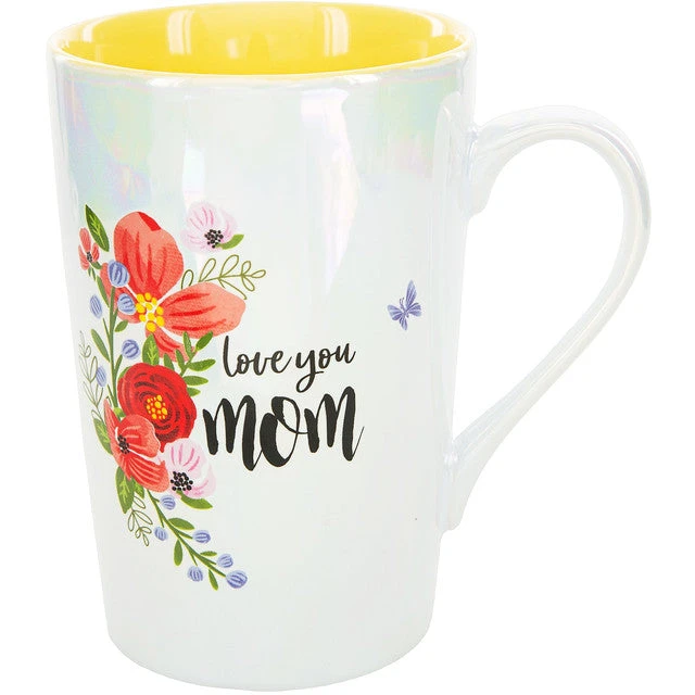Love You Mom Iridescent Latte Mug 15 Oz. 3 Love You Mom Iridescent Latte Mug 15 Oz.