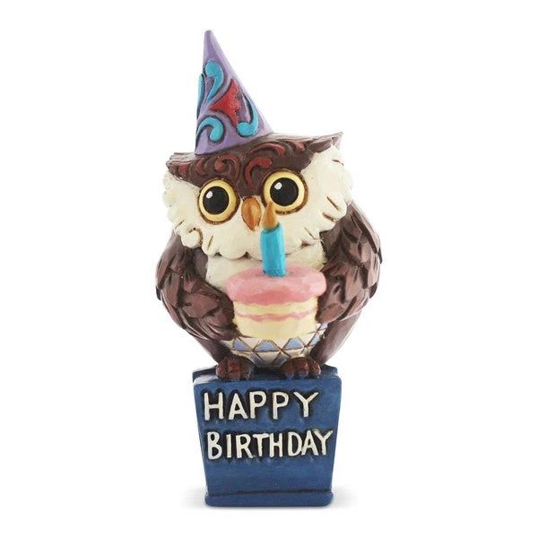 Jim Shore Heartwood Creek Birthday Owl Miniature Figurine 3 Jim Shore Heartwood Creek Birthday Owl Miniature Figurine