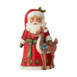 Jim Shore By Enesco A Time For Peace Santa With Deer Pint Sized Figurine
