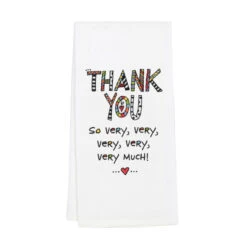 Embroidered Thank You Tea Towel By Our Name Is Mud
