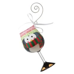 Lolita Wine Glass Ornament Penguin Dressed For The Holiday Hallmark Exclusive