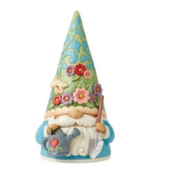 Jim Shore Gardening Gnome With Spring Floral Hat Holding Watering Can "Bloom And Grow" Figurine Statue 14.5"