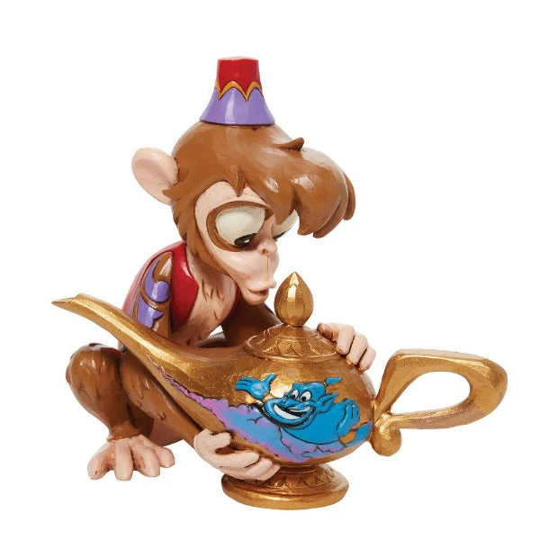 Disney Jim Shore Aladdin's Curious Abu With Genie Lamp Figurine 3 Disney Jim Shore Aladdin's Curious Abu With Genie Lamp Figurine