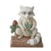 Jim Shore White Woodland Raccoon With Pinecone Figurine -Quality Home Store 6011619