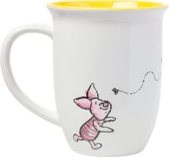 Silver Buffalo Disney Winnie The Pooh But First Hunny Wide Rim Bees Flying Ceramic Mug, 16 Ounces -Quality Home Store 61QIoP2ALyL. AC SL1500