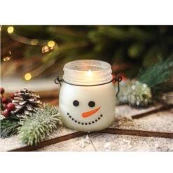 Sweet Snowman Mason Jar Candle 7.75 Oz