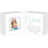 Malden Set Of 2 Nana Sentiment Block And Picture Frame Holds 3" X 3" Photo -Quality Home Store 80362 02