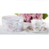 Porcelain Tea Cup & Saucer Pink Moon Rose In Gift Box -Quality Home Store 8159 6