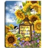 Sunflower And Song Bird Lighted 8"x6" Canvas -Quality Home Store A1087