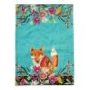 Allend Designs Fox & Flowers Tea Towel -Quality Home Store ARTT2113