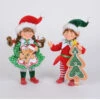 Karen Didion Green Polka Dot Gingerbread Elf 9" -Quality Home Store CC09 24